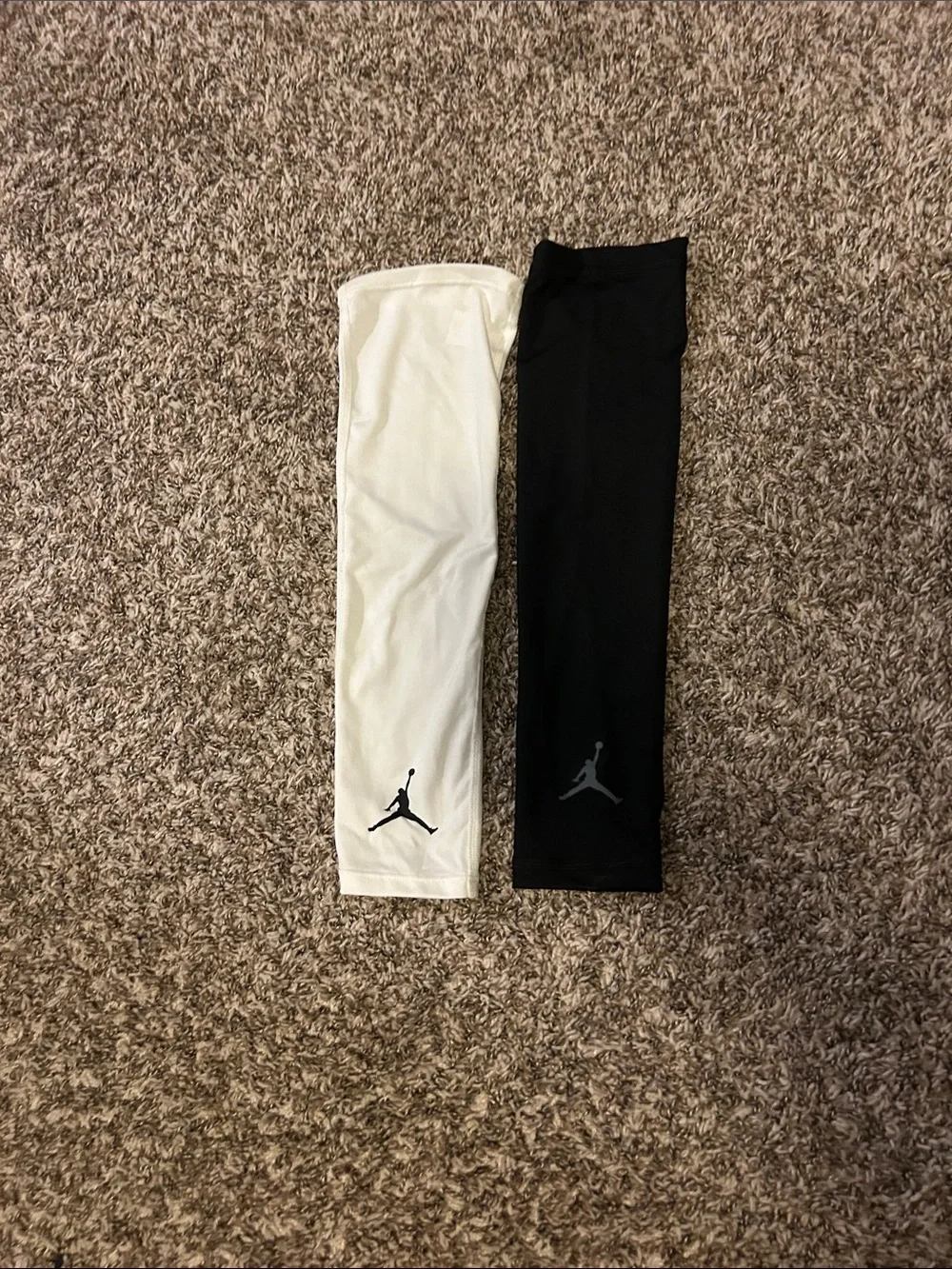 Two Team Issued Jordan Shooting sleeves Black and White #college #jordan